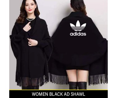 Women Black AD Shawl